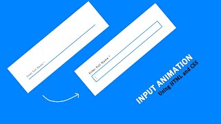 Input Animation | input animation with html and css | input animation css