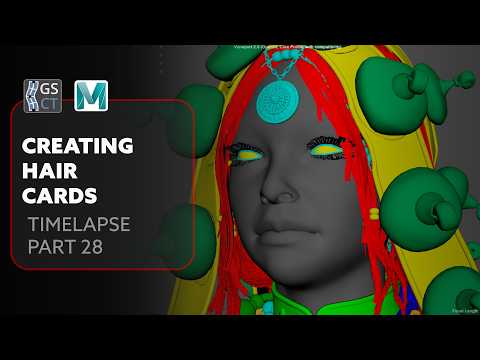 Creating Realistic Hair Cards for Games ready characters