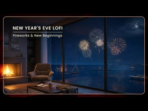 New Year's Eve Lofi 🎆 Melancholic Piano & Fireworks for Reflection, Study & New Beginnings