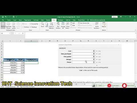 AMORLINC function use for  Financial depreciation for each accounting period