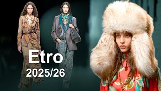 Etro fashion fall-winter 2025/2026 in Milan | Stylish clothes and accessories