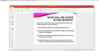 Creating Safe and Inclusive Learning Environments