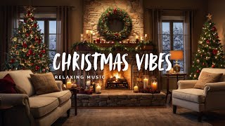Relaxing Christmas Music Cozy Holiday Ambience with Snow & Fireplace (Relaxing Music)