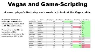 DFS for Beginners: Using Vegas Odds to Gamescript