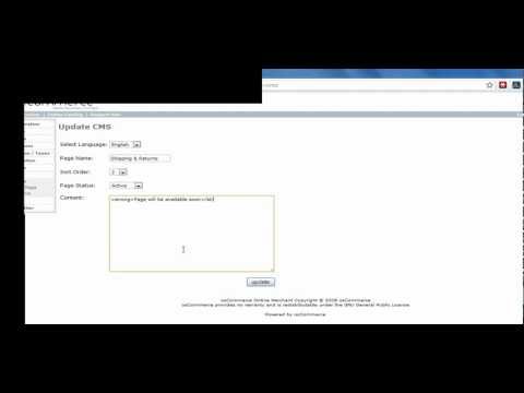 How to Manage CMS module in OScommerce