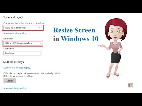 How do I Resize My Screen in windows 10?