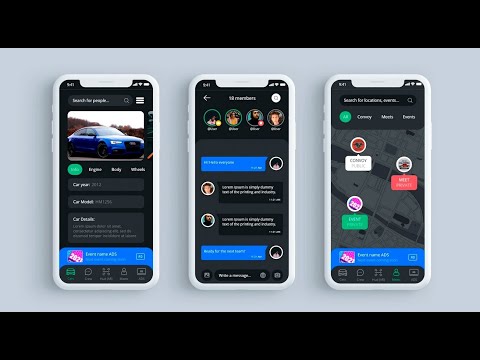 design your creative app layout editable in xd and PSD