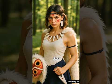 Princess Mononoke Characters Brought to Real Life 🐺👑#princessmononoke #studioghibli #aiart