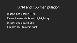 Chrome Developer Tools Protocol: HTML and CSS manipulation