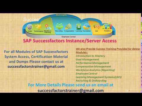 Successfactors Instance access