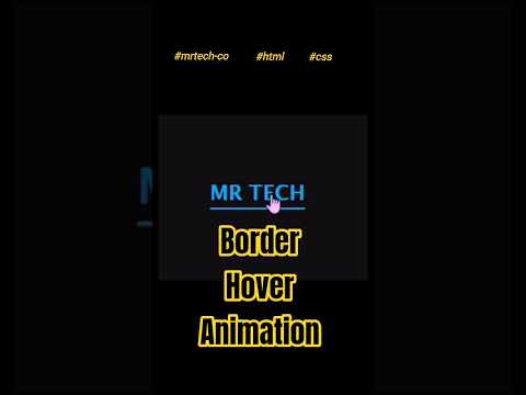 ✨How to Create a Border Hover Animation Using HTML & CSS | Pure CSS Effect ✨ #coding #shorts