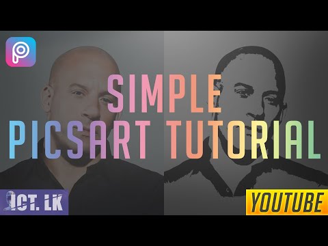 How to create black and white art using PicsArt | PicsArt භාවිතයෙන් black and white නිර්මාණයක්