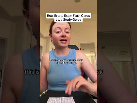 How/when to use a study guide vs. flash cards for the real estate course and exam! #studyguide