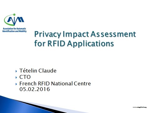 Privacy in the EU - Impact Assessment for RFID Applications