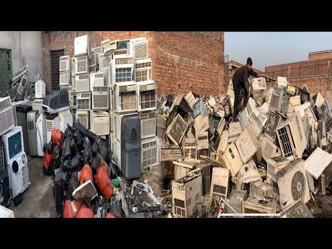 Large Scale! Old Window AC Recycling and Complete Manufacturing Process  Creative Recycling Ideas"