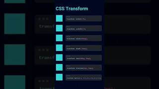Basic CSS transform properties. #html #css #coding #development #web