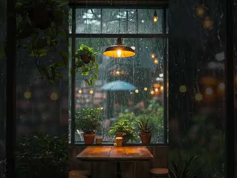 Open the window to watch the rain fall and listen to soft music to calm the mind and Deep sleep