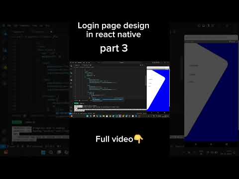 Login page design using react native || part 3 || #reactnative #login #appdevelopment ||relaxwithrk