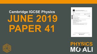 IGCSE Physics June 2019 Paper 4 Variant 1