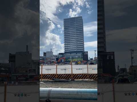 富山市中央通りで大工事！大きな施設が出来るみたい。スケート場