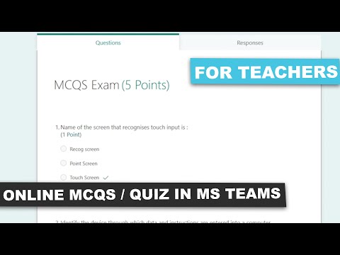 Create MCQS or Quiz in MS Teams