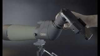 GoSky‘s Smart Phone Adapter Tutorial - Compatible with Spotting Scope Binoculars,Monocular