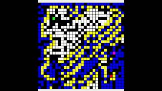 Depth-first search (DFS) on a 30x30 maze