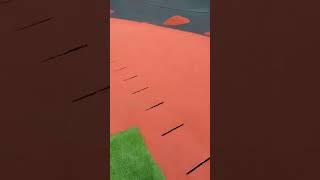 Running track making with JUSHUs PU-Binder and EPDM.#binder binders #runningtracks  #playground