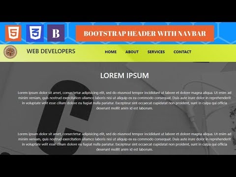 Responsive Header with gradient navbar | HTML, CSS and Bootstrap