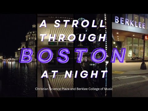 Boston Twilight Serenity: A Peaceful Evening Walk Through Boston’s Christian Science Plaza