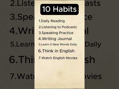 10 Daily Habits to Learn English Fast | English Learning Tips  #english #learningenglish