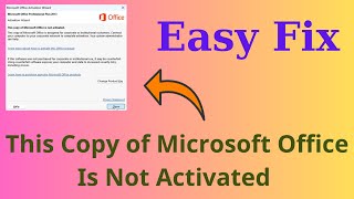 This Copy of Microsoft Office Is Not Activated (How to Fix Product Activation Failed) 100% success