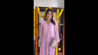 Pink viscose straight chikankari kurti | Thechikanlabel | #shorts #short #chikankari #handembroidery