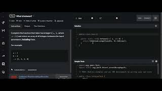 What is between? - Codewars - 8 Kyu (JAVA)