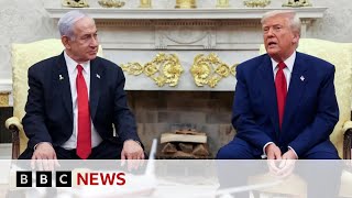 Trump pushing new Israel-Gaza peace plan in talks with Benjamin Netanyahu | BBC News