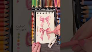 How to apply color theory bow 🎀 easy beginner tutorial #arttutorial #colortheory #coloredpencil