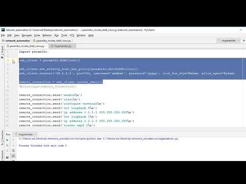 Network Automation: Using Paramiko with Python for Network Automation