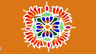 Sravanamasam simple muggulu |Easy rangoli | Simple muggulu | Latest muggulu | Trendyanimation |