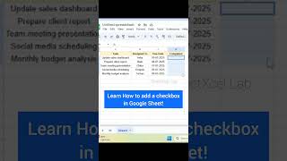 #googlesheets #checkbox #googlesheetstips #spreadsheetskills #spreadsheettips #productivity