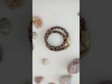 Beaded snake bracelet  #pythonbracelet #beadedjewelry #snakebracelet #pythonsnake #snakejewelry