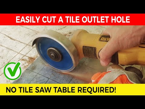 Cutting an Electrical Outlet Hole in Tile 💠
