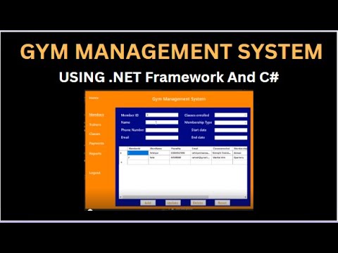 Gym Management System in C# | Visual Studio | .Net Framework
