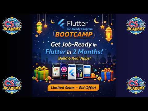 تدريب flutter من Beginner لـ Job Ready خلال شهرين