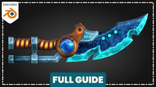 How to Make a Stylized Blue Mythril Dagger in Blender – Full 3D Workflow | Beginner Friendly