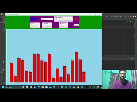 Quicksort Algorithm Visualization Using Python.