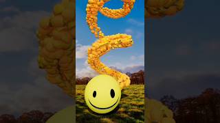 smiley eating lemons 🍋😋 | special effects | 3D animation | #shorts