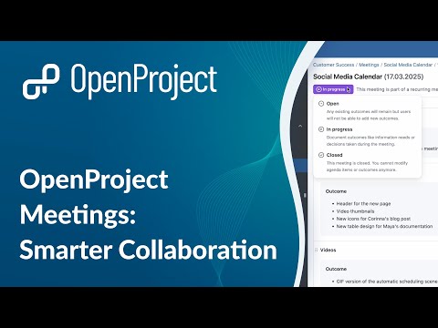 OpenProject Meetings: Smarter Collaboration