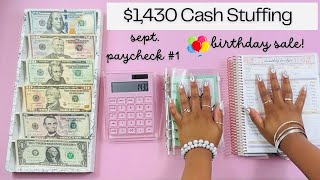$1,430 CASH ENVELOPE STUFFING | Cash Envelope Wallet | CASH ENVELOPE CATEGORIES | Savings Challenges