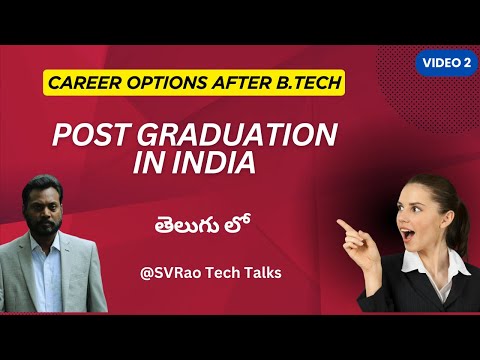What next after B.Tech ?  Career Options Telugu | PG In India