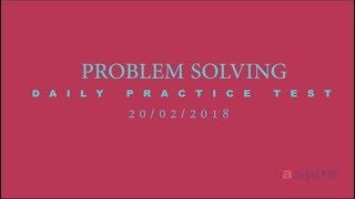 Crack NEET-2018 | Problem Solving - Daily Practice Test | 20th Feb 2018 | Aspire Learning Company